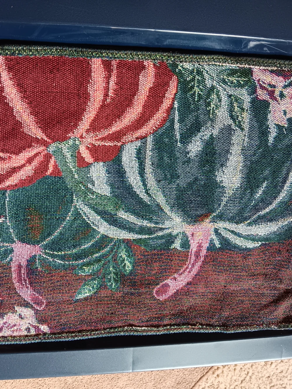 Autumn Pumpkin Tapestry Pair Of Placemats Orange & Teal Pumpkins
